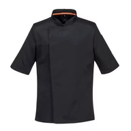 Odzież robocza - Bluza szefa kuchni MeshAir Pro S/S Czarny 3XL - miniaturka - grafika 1