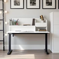 Biurka dla dzieci - Biurko białe Axio z nadstawką elektryczne - miniaturka - grafika 1