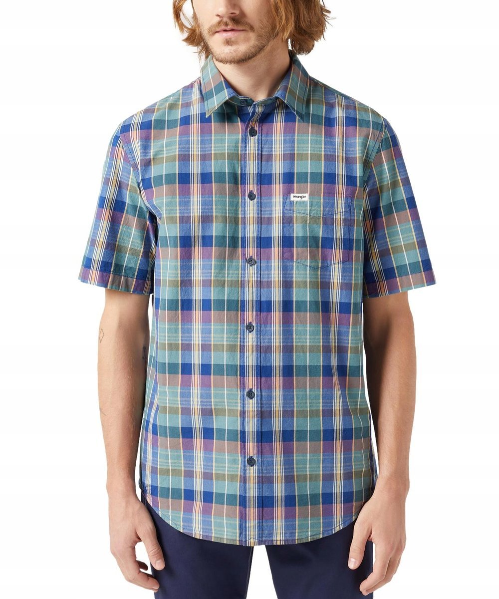 Koszula Wrangler SS 1PKT SHIRT 112350503 Blue Madaras S
