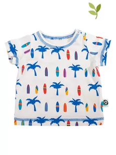 ONNOLULU Koszulka "Driss Palm" w kolorze biało-niebieskim - Kaftaniki dla niemowląt - miniaturka - grafika 1