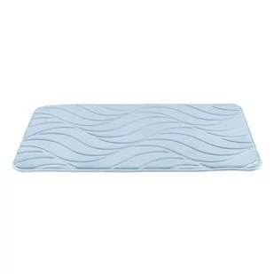 Jasnoniebieski dywanik łazienkowy z pianki z pamięcią kształtu 50x80 cm Tropic – Wenko - Dywaniki łazienkowe - miniaturka - grafika 1