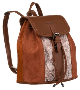 Plecak damski miejski wzór skóry węża skóra ekologiczna z klapką i klamerką David Jones, brązowy - Empik - Plecaki Plecak damski miejski wzór skóry węża skóra ekologiczna z klapką i klamerką David Jones, brązowy - Empik - Plecaki - miniaturka - grafika 1