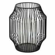 Świeczniki - Metalowy Lampion Czarny A Clayre & Eef - miniaturka - grafika 1