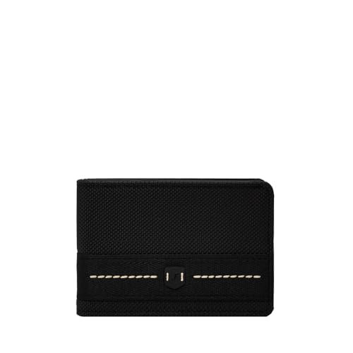 Fossil Rowan męski portfel podróżny Bi-Fold, czarny, czarny, S