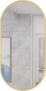 Leobert Lustro owalne 100x50cm złota rama - Lustra - miniaturka - grafika 1