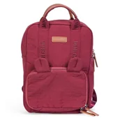 Plecaki szkolne i tornistry - CHILDHOME, Plecak, dla niemowląt, plecak dziecięcy, tornister dziecięcy, torba chłodząca, komora na lunch, solidny, materiał bawełniany, moja pierwsza torba, 7 l, mini klub, bordowy - miniaturka - grafika 1