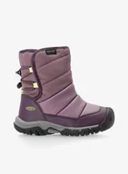 Buty dla chłopców - Buty dziecięce Keen Puffrider WP Kids - black plum/daiquiri green - miniaturka - grafika 1