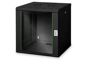 Digitus Szafa Sieciowa Wisząca Unique 19'' 12U Rack 600X600, Drzwi Szyba, Czarny, Niedzielona, Złożona, 100Kg (DN1912U66SW) - Szafy rack - miniaturka - grafika 2