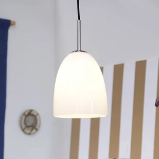 Lampa wisząca Jazz marki Dyberg Larsen, Ø 18 cm, opal/stal, szkło - Lampy sufitowe - miniaturka - grafika 1