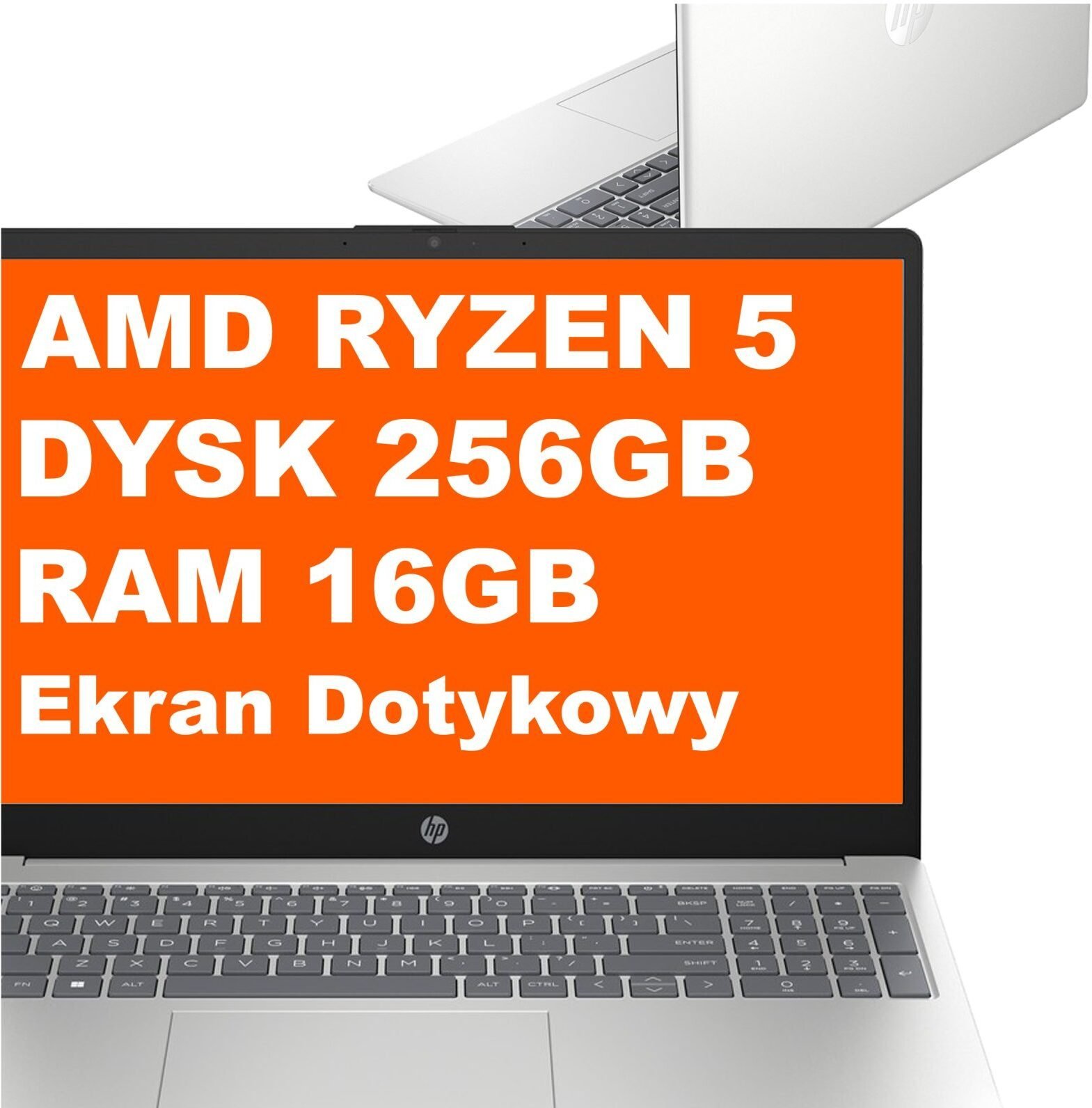 HP 15-fc0245dx / B58J6UA / Ryzen 5 / 16GB / 256GB / AMD Radeon / HD / Dotyk / Win 11 / Srebrny