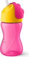 Kubki dla dzieci - Avent Kubek ze Słomką Różowy 300 ml (SCF798/02) - miniaturka - grafika 1