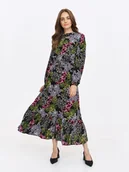 Sukienki - Sukienka maxi w kwiatowy wzór - miniaturka - grafika 1