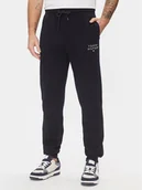 Spodnie sportowe męskie - Tommy Hilfiger Spodnie dresowe UM0UM02983 Granatowy Regular Fit - miniaturka - grafika 1