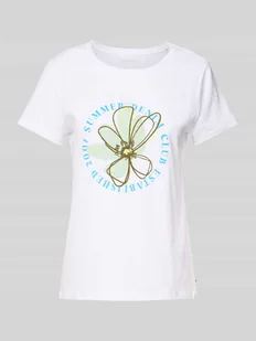 T-shirt o kroju regular fit z czystej bawełny - Koszulki i topy damskie - miniaturka - grafika 1