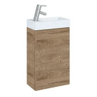 Szafki łazienkowe - Szafka podwieszana z umywalką 40 cm 1D dąb canela - miniaturka - grafika 1