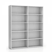 Regały biurowe - B2B Partner Regał biurowy wysoki LAYERS, 1582 x 400 x 1905, biały 611476 - miniaturka - grafika 1