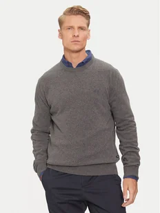 La Martina Sweter ZMS024 YW106 Szary Regular Fit - Swetry męskie - miniaturka - grafika 1
