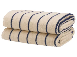 LIVARNO home Ręczniki frotte, 2 sztuki, 50 x 100 cm (Biały/ niebieski) - Ręczniki - miniaturka - grafika 1