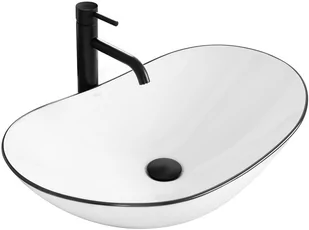 Rea Umywalka nablatowa Royal Black Edge U8569 - Umywalki - miniaturka - grafika 2