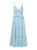 Sukienki - YAS Sukienka letnia Anina 26038014 Błękitny Regular Fit - miniaturka - grafika 1