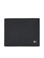 Portfele - Tommy Hilfiger Duży Portfel Męski Th Flag Mini Cc Wallet AM0AM13708 Granatowy - miniaturka - grafika 1