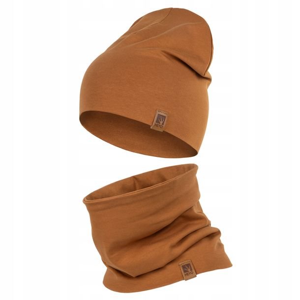 Czapka Dziecięca Wiosenna Jesienna Komin Komplet Bawełna Dla Dzieci 48-56