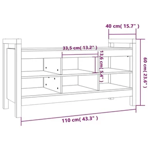 Ławka do przedpokoju, biała, 110x40x60 cm, lite drewno sosnowe - Ławki do przedpokoju - miniaturka - grafika 9