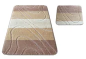 Dywaniki łazienkowe - Beżowy Komplet Dywaników Łazienkowych N1-P79 - miniaturka - grafika 1