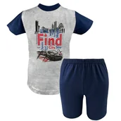 Piżamy chłopięce - BARTEK CITY MELANŻ+GRANATOWY 146 - Marcinkowski - miniaturka - grafika 1