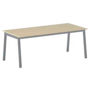 B2B Partner Stół PRIMO BASIC z szarosrebrnym stelażem, 2000 x 900 x 750 mm, brzoza 499065 - Stoły warsztatowe - miniaturka - grafika 1