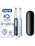 Szczoteczki elektryczne - Oral-B Elektryczna szczoteczka do zębów iO3 Duo Matt Black / Ice Blue - miniaturka - grafika 1