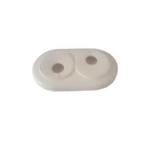 Akcesoria hydrauliczne - Rozeta na podwójne rurki grzejnikowe plastikowa Biel Ø16 - miniaturka - grafika 1