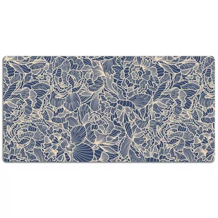 Ochronna mata na biurko Niebieski kwiat 120x60 cm, Dywanomat - Podkładki na biurko - miniaturka - grafika 1