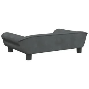 Sofa dla dzieci, ciemnoszara, 70x45x26 cm, aksamit Lumarko! - Sofy i kanapy - miniaturka - grafika 5