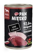 Mokra karma dla psów - PAN MIĘSKO - Karma mokra dla psa indyk z jeleniem puszka 400g - miniaturka - grafika 1