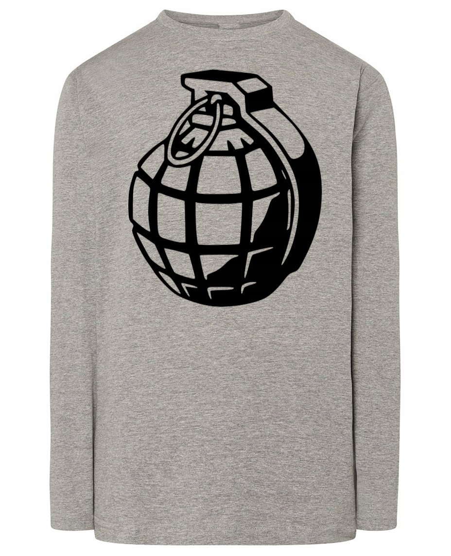 Longsleeve męski fajny nadruk GRANAT r.XS