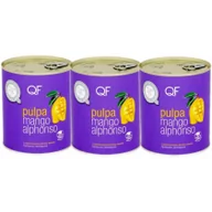 Koncentraty warzywne, przeciery - Quality Food Pulpa z mango Alphonso 99,9% mango Zestaw 3 x 850 g - miniaturka - grafika 1
