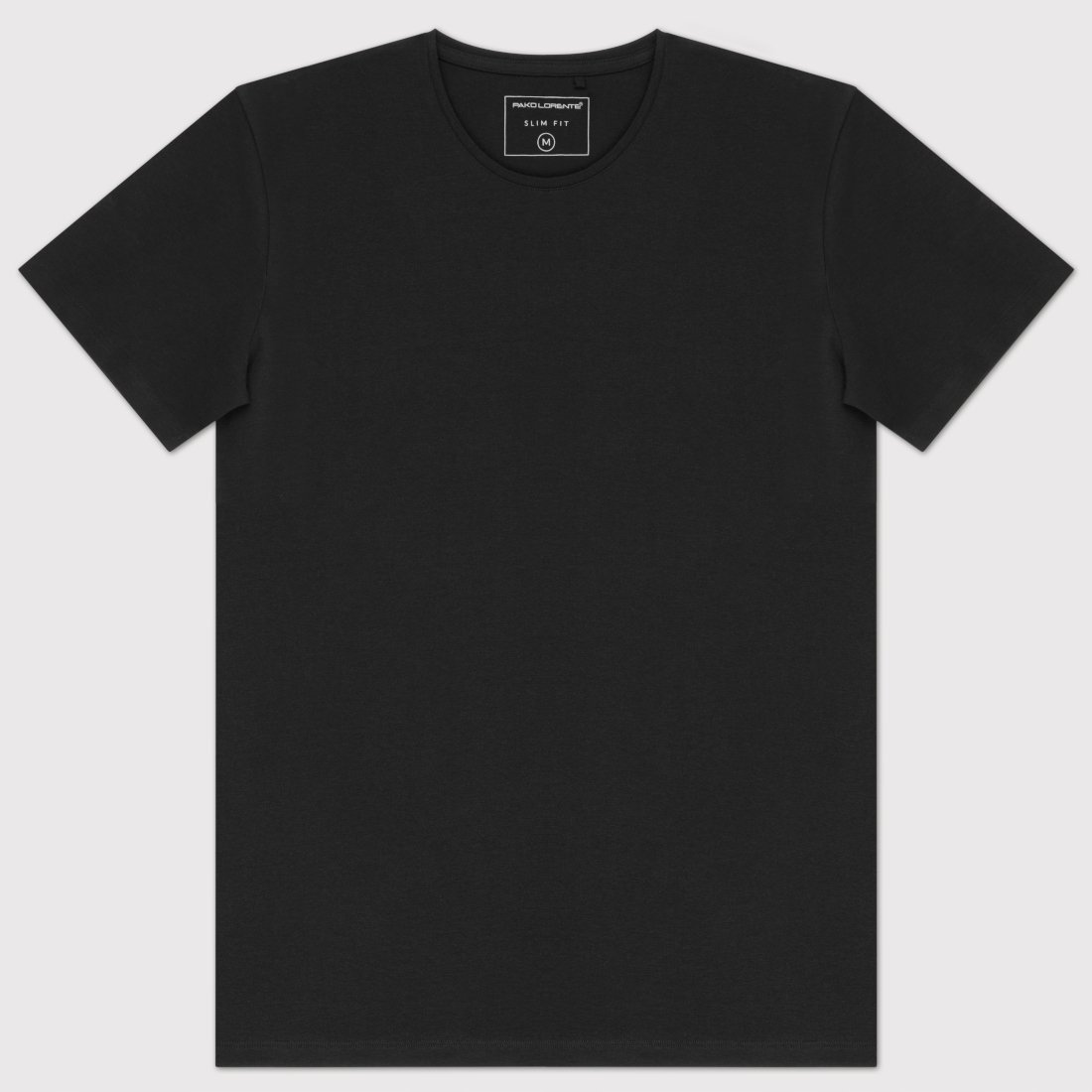 Gładki czarny t-shirt męski Pako Lorente roz. L