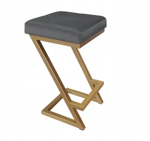 Hoker Zeta Loft Metal podstawa złota BL14 - Taborety i hokery - miniaturka - grafika 1