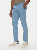 Spodnie męskie - BOSS Chinosy Chino_Slim 50510933 Niebieski Slim Fit - miniaturka - grafika 1
