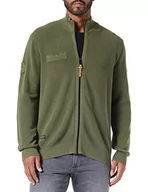 Kurtki męskie - camel active Męska kurtka z dzianiny 409525/8K13, Olive Brown, L - miniaturka - grafika 1