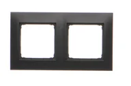 Klawisze i ramki - Kontakt Simon Ramka 2 - krotna do puszek karton-gips SIMON 54 Premium czarny mat - miniaturka - grafika 1