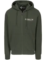 Bluzy męskie - Bluza PIT BULL Tricot Terry PARA BELLUM zielona (old green) rozpinana-XL - miniaturka - grafika 1