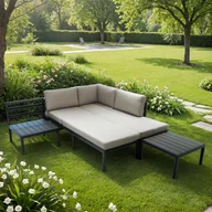 Meble ogrodowe - Zestaw ogrodowy modułowy Nimbus 2 sofy i stolik - miniaturka - grafika 1
