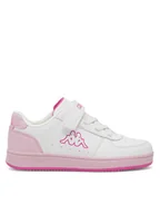Buty dla dziewczynek - Kappa Sneakersy Logo Malone Ev Kid 36185LW Biały - miniaturka - grafika 1