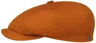 Czapki męskie - Kaszkiet Lniany Hatteras Uni by Stetson, pomarańczowy, 55 cm - miniaturka - grafika 1
