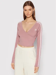 Adidas Bluzka adicolor Classics HE4957 Różowy Slim Fit - Bluzki damskie - miniaturka - grafika 1
