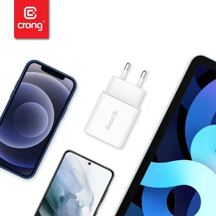 Crong USB-C Travel Charger – Ładowarka sieciowa USB-C Power Delivery 20W (biały) - Ładowarki do telefonów - miniaturka - grafika 9
