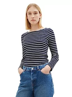Damska koszula z długimi rękawami w paski TOM TAILOR, 32397-Pasek w kolorze granatowo-białym, XL - Koszule damskie - miniaturka - grafika 1