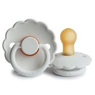 Smoczki uspokajające - FRIGG smoczek 0-6m. Daisy Kauczuk White - miniaturka - grafika 1